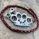 SANITY JEWELRY® Wallet Chain Four Finger Ring Wallet Chain Polished - Black & Red Daytona Deluxe - WC15D