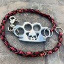 SANITY JEWELRY® Wallet Chain Four Finger Ring Wallet Chain Polished - Black & Red Daytona Heritage - WC15H