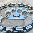 SANITY JEWELRY® Wallet Chain Four Finger Ring Wallet Chain Polished - Black & Silver Daytona CVO - WC16CVO