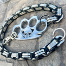 SANITY JEWELRY® Wallet Chain Four Finger Ring Wallet Chain Polished - Black & Silver Daytona CVO - WC16CVO