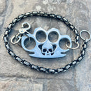 SANITY JEWELRY® Wallet Chain Four Finger Ring Wallet Chain Polished - Black & Silver Daytona Deluxe - WC16D