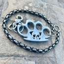 SANITY JEWELRY® Wallet Chain Four Finger Ring Wallet Chain Polished - Black & Silver Daytona Deluxe - WC16D