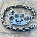 SANITY JEWELRY® Wallet Chain Four Finger Ring Wallet Chain Polished - Black & Silver Daytona Road King - WC16RK