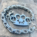 SANITY JEWELRY® Wallet Chain Four Finger Ring Wallet Chain Polished - Silver Daytona CVO - WC18CVO