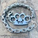 SANITY JEWELRY® Wallet Chain Four Finger Ring Wallet Chain Polished - Silver Daytona CVO - WC18CVO