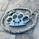 SANITY JEWELRY® Wallet Chain Four Finger Ring Wallet Chain Polished - Silver Daytona Deluxe - WC18D