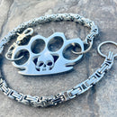 SANITY JEWELRY® Wallet Chain Four Finger Ring Wallet Chain Polished - Silver Daytona Heritage - WC18H