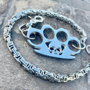 SANITY JEWELRY® Wallet Chain Four Finger Ring Wallet Chain Polished - Silver Daytona Heritage - WC18H