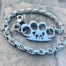 SANITY JEWELRY® Wallet Chain Four Finger Ring Wallet Chain Polished - Silver Daytona Road King - WC18RK