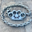 SANITY JEWELRY® Wallet Chain Four Finger Ring Wallet Chain Polished - Silver Daytona Road King - WC18RK