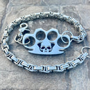 SANITY JEWELRY® Wallet Chain Four Finger Ring Wallet Chain Polished - Silver Daytona Road King - WC18RK