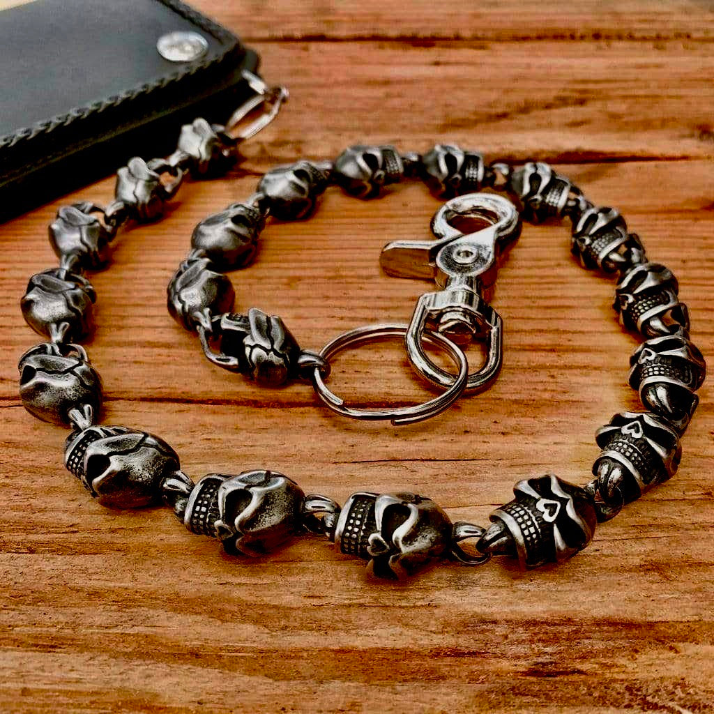 Sanity Jewelry Hell Ride Skull Wallet Chain