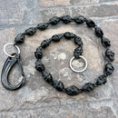 SANITY JEWELRY® Wallet Chain Hellride Custom Skull Wallet Chain Black - W/ Sanity’s Black Hook Clip