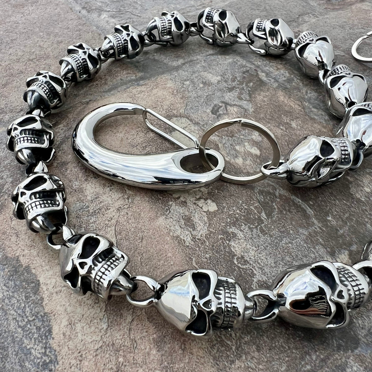 Hellride Custom Skull Wallet Chain Polished 1