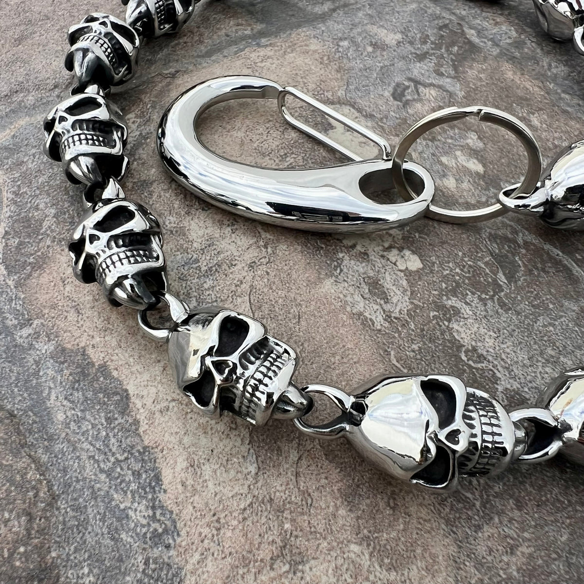 Hellride Custom Skull Wallet Chain Polished 1