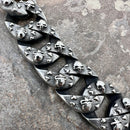 SANITY JEWELRY® Wallet Chain Huge Skull and Crossbone Wallet Chain - W/ Black Scream Clasp - WC50