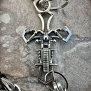 SANITY JEWELRY® Wallet Chain Motorcycle Cross Wallet Chain - Black & Silver Daytona CVO - WC227