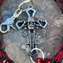 SANITY JEWELRY® Wallet Chain Old School Cross Wallet Chain - Black & Red Daytona CVO - WC707CVO