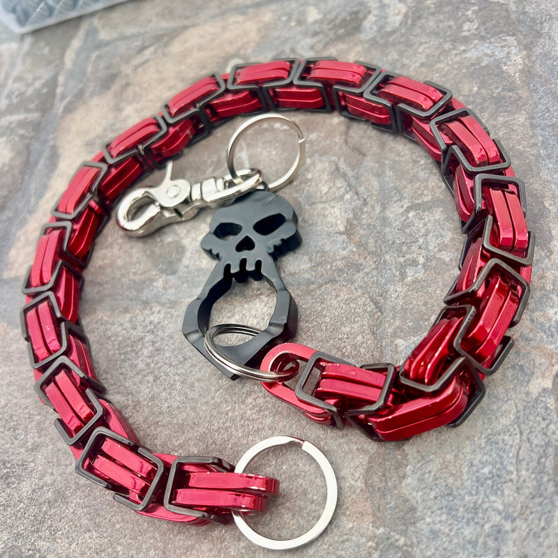 SANITY JEWELRY® Wallet Chain One Finger Ring Black Wallet Chain - Black & Red Daytona CVO - WC049CVO