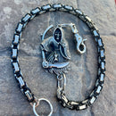 SANITY JEWELRY® Wallet Chain Silver Grim Reaper Wallet Chain - Black & Silver Daytona Deluxe - WC17DR
