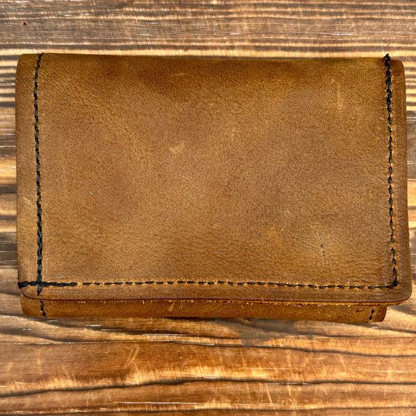 Sanity Jewelry Wallet Wallet - Brown Tri-Fold - 3.5” x 4.25” - Genuine Leather - TWB3x4