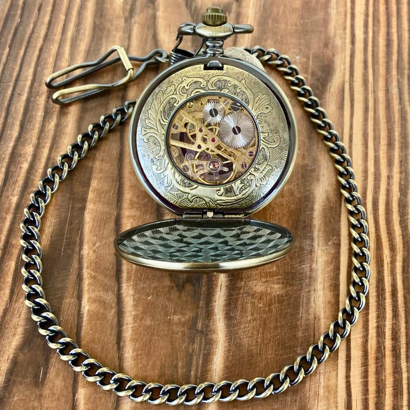 SANITY JEWELRY® WATCH Pocket Watch - Brass Tone - PW02 CLEARANCE