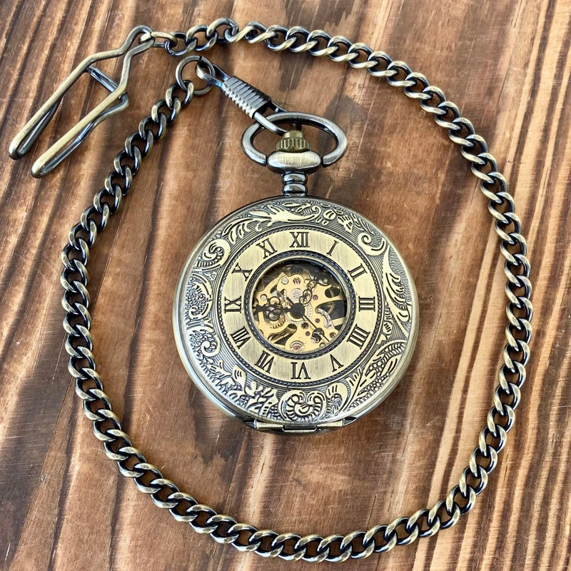 SANITY JEWELRY® WATCH Pocket Watch - Brass Tone - PW02 CLEARANCE