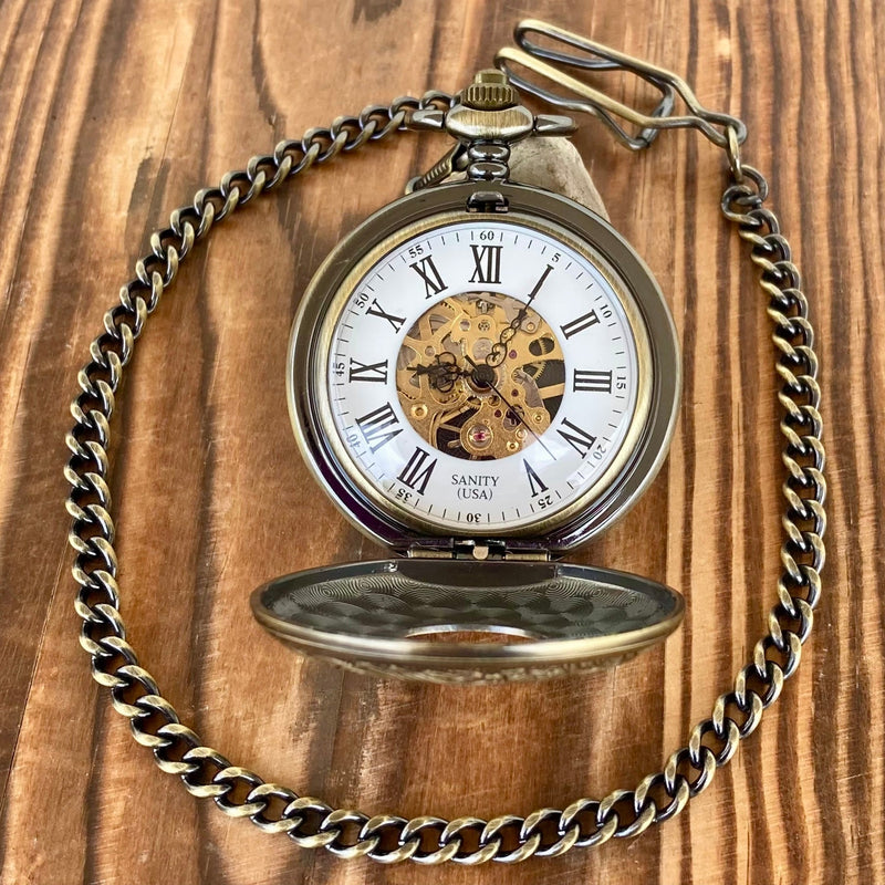 SANITY JEWELRY® WATCH Pocket Watch - Brass Tone - PW02 CLEARANCE