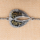 Sanity Jewelry Women's Bracelet Angel Heart Wing - Bracelet - Gold & Silver - 2633B