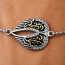 Sanity Jewelry Women's Bracelet Angel Heart Wing - Bracelet - Gold & Silver - 2633B