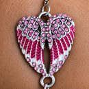Sanity Jewelry Women's Bracelet Angel Heart Wing - Bracelet - Pink W/Pink Stones - SK2538B