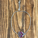 Sanity Jewelry Women's Bracelet Angel Heart Wing - Bracelet - PurpleW/Purple Stones - 2618B