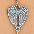 Sanity Jewelry Women's Bracelet Angel Heart Wing - Bracelet - White W/Rainbow Stones - SK2539B