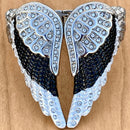 SANITY JEWELRY® Women's Bracelet Angel Heart Wing Bracelets - Double Wing Cuff - Black & White - AW04