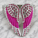 SANITY JEWELRY® Women's Bracelet Angel Heart Wing Bracelets - Double Wing Cuff - Pink W/Pink Stones - AW07