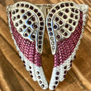 SANITY JEWELRY® Women's Bracelet Angel Heart Wing Bracelets - Double Wing Cuff - Purple W/Purple Stones - AW06