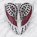 SANITY JEWELRY® Women's Bracelet Angel Heart Wing Bracelets - Double Wing Cuff - Purple W/Purple Stones - AW06