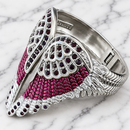 SANITY JEWELRY® Women's Bracelet Angel Heart Wing Bracelets - Double Wing Cuff - Purple W/Purple Stones - AW06