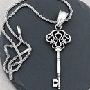 Sanity Jewelry Women's Pendant Necklace 2mm 16” Rope Necklace "Key" - Alice in Wonderland Pendant - Rope Necklace - SK2610