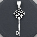 Sanity Jewelry Women's Pendant Necklace "Key" - Alice in Wonderland Pendant - Rope Necklace - SK2610