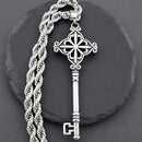 Sanity Jewelry Women's Pendant Necklace "Key" - Skeleton Key Pendant - Rope Necklace or Omega - PEN485
