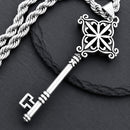 Sanity Jewelry Women's Pendant Necklace Pendant Only "Key" - Skeleton Key Pendant - Rope Necklace or Omega - PEN485