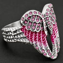 SANITY JEWELRY® Women's Ring Angel Heart Wing Ring - Pink W/Pink Stones - R248
