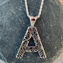 SANITY JEWELRY® A / 16" Stainless Steel Classic Chain Ladie's Letter Pendants