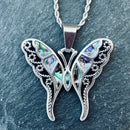 Sanity Jewelry Abalone - Butterfly Swallow Tail Pendant & Chain SK2559