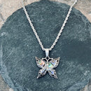 Sanity Jewelry Abalone - Mini Butterfly Pendant & Chain SK2515M