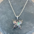 Sanity Jewelry Abalone - Mini Butterfly Pendant & Chain SK2515M