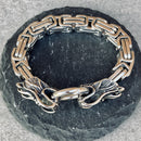 Bracelet - 2 Dragon Head Daytona - Polished Silver Stainless - Heritage - B83 Biker Jewelry Skull Jewelry Sanity Jewelry Stainless Steel jewelry