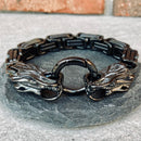 Sanity Jewelry Bracelet - 2 Dragons Head Daytona - Black - Heritage - B90