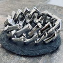 Sanity Jewelry Bracelet Bagger Bracelet - Bonez - Polished Stainless - 1.25" Wide- The Classic - B126